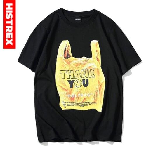 HISTREX Funny Thank You Polybag Streetwear Fashion Men T Shirt Funny Short Sleeve T-Shirts Brand Clothing Homme Top 4386U