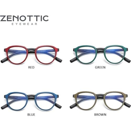 ZENOTTIC 4pcs Anti Blue Light Reading Glasses Men Retro Square Computer Gaming Eyewear Presbyopic Diopters Readers Eyeglasses