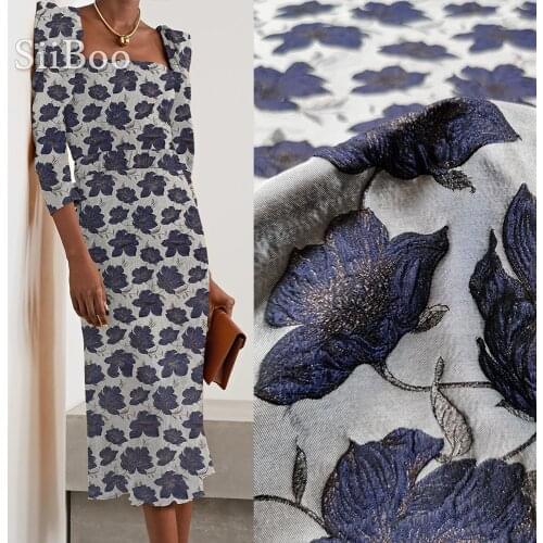 Siiboo French style elegant metallic jacquard brocade fabric for women dress suits sp6318