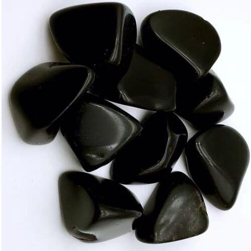 1PCS Natural Black obsidian Degaussing Stone Minerals Fish Tank Natural Crystal Gravel Stones Decorative tumbled stone D3