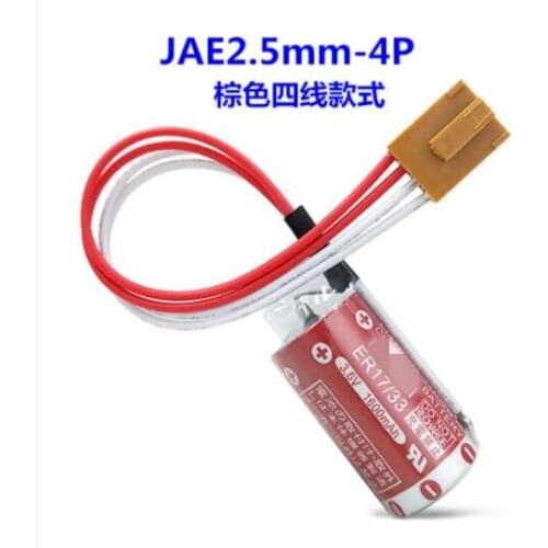 10pcs Original NEW Batteries ER17/33 3.6V 17330 C500-BAT08 3G2A9-BAT08 PLC Battery With Plug Free Shipping