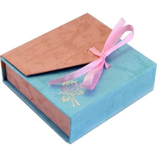 100Pcs Blue Bracelet Bangle Watch Gift Box Case 9x9.5x3cm,Candy Party Holiday New Year Christmas/Wedding Gift Box