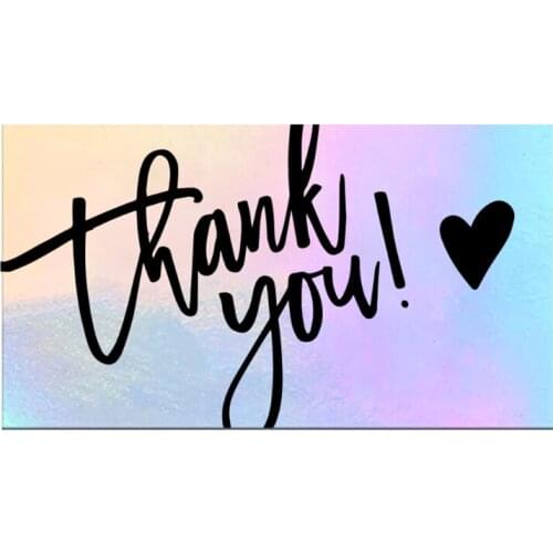 50pcs Thank You for Your Order Business Cards Shopping Purchase Thanks Greeting Cards Appreciation Card for Small Business 5x9cm