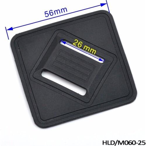 60pcs 1" 25mm Black Plastic silicon shoulder strap pad rubber pad for backpack webbing strap Belt Webbing Patches HLD/M060-25