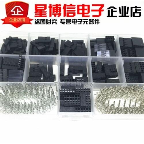 620pcs Set Dupont Wire Jumper Pin 1*1P Header Connector Housing Kit Male Crimp Pins+Female Pin Connector Terminal Pitch With Box