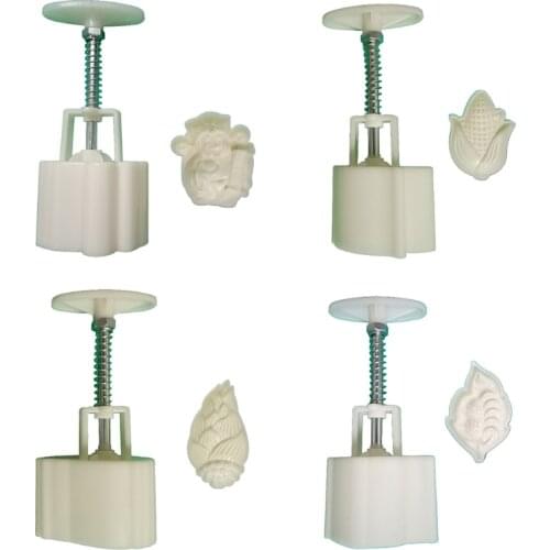 95AA Cookie Cutter Mooncake Mould Moon Cake Mold Set with Corn Mode Pattern Bath Bombs DIY Festival Decoration Hand Cutter