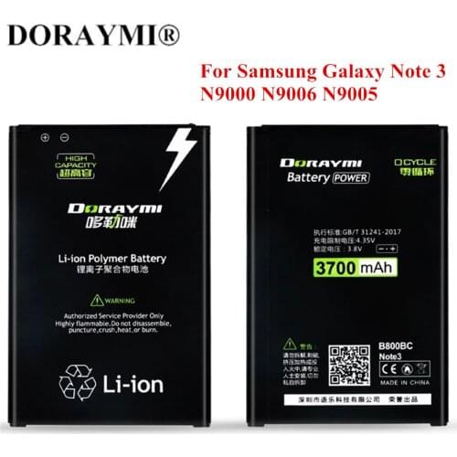 DORAYMI 3700mAh High Capacity B800BC B800BU B800BE Battery for Samsung Galaxy Note 3 N900 N9002 N9009 N9008 N9006 N9005 Bateria