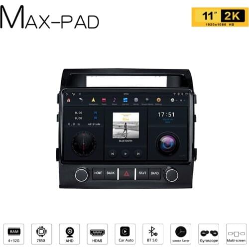 11.8" Car Stereo Receiver Android Media Navigation IPS Anti-glare Screen For Toyota Land Cruiser 2008 LC200 GPS PX6 Chipset DSP