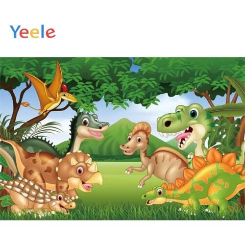 Wild Animals Safari Party Jungle Forest Dinosaur Baby Shower Birthday Party Backdrop Photography Background Vinyl Photophone