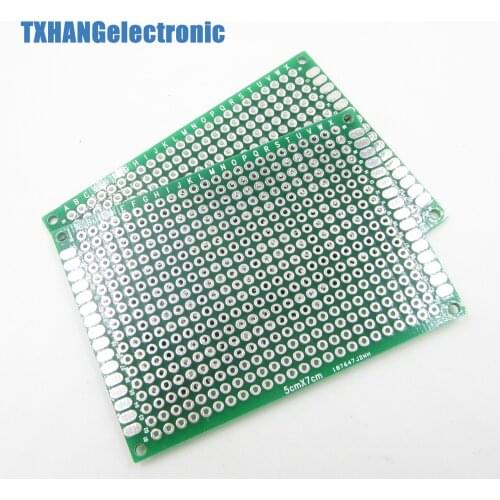 Double Side Prototype PCB Tinned Universal Breadboard 5x7 cm 50mmx70mm FR4 diy electronics