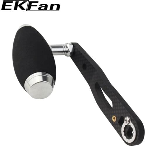 EKFan High Quality T-shaped Carbon Fiber Fishing Handle 8*5 Double Holes Fishing Reel Rocker For Trolling Wheel