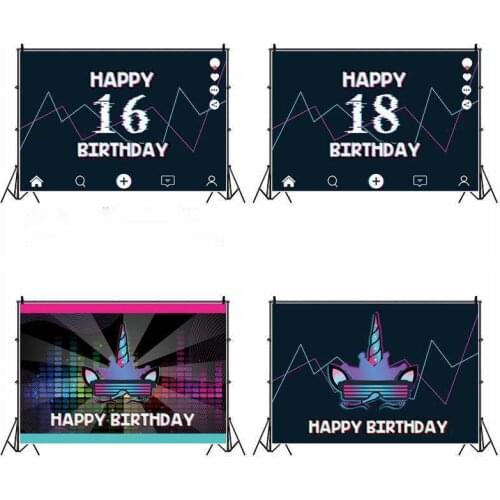 Musical Symbol Background Black Bokeh Birthday Party Photography Backdrop Photo Booth Studio Banner Supplier