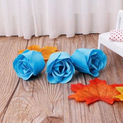 HUAMIANLI 3Pcs/Set Rose Petal Flower Scented Bath Soap + Heart Shape Box For Wedding& Festival Gift