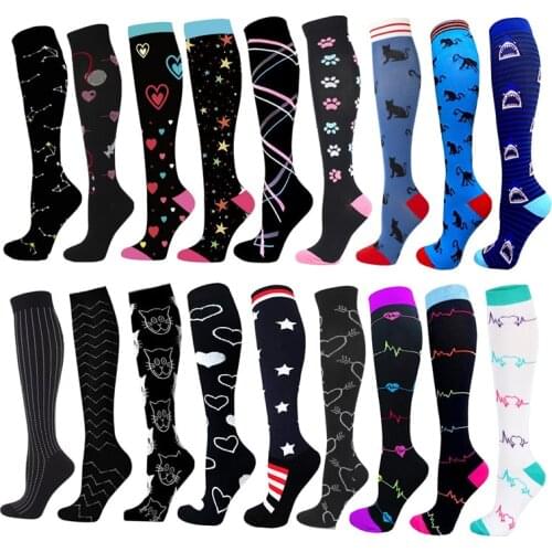 Running New Compression Stockings Pressure Nursing Socks For Edema, Diabetes, Varicose Veins, Blood Circulation Sports Socks