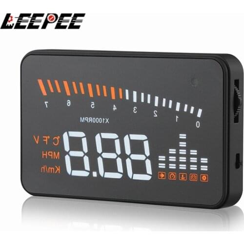 LEEPEE X5 3" GPS speedometer Automobile Digital car speedometer Car hud head up display OBD2 II Interface Windshield Project