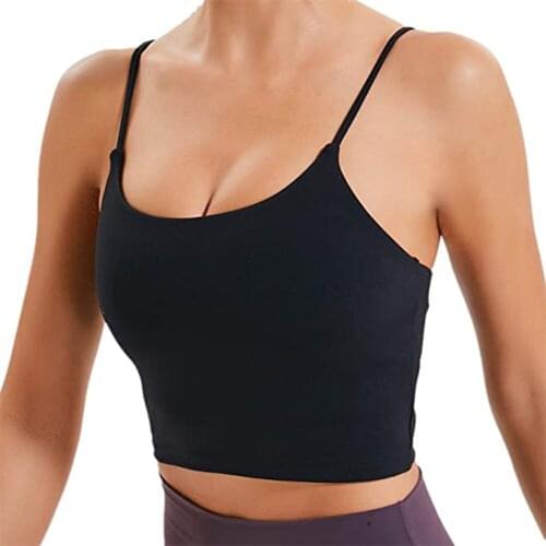 Soft Sports Bra top Gym Fitness Bra For Women Yoga Tops Workout Sports Black White Crop Tops With Removable Pads