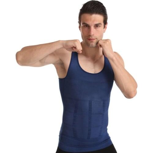 New Hot Sale Men Slimming Shaper Posture Vest Corset Body Shaper Vest Shapewear High Compression Shirt Abdomen Chest Slim Shirt