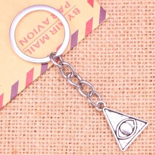 20pcs New Fashion Keychain 24x18mm eye Pendants DIY Men Jewelry Car Key Chain Ring Holder Souvenir For Gift