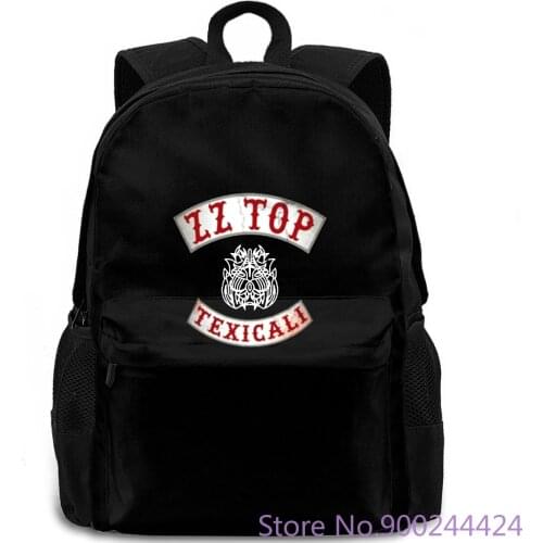 New ZZ TOP TEXICALI Band Logo Mens Black Size S-3XL Fashion Men Cartoon backpack