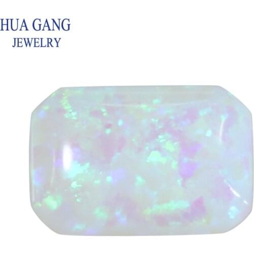 OP16 Opal Loose Stones Octangle Shape Base Cabochon Created Opal Beads Semi-Precious Stones For Jewelry Making 3x5mm-10x14mm