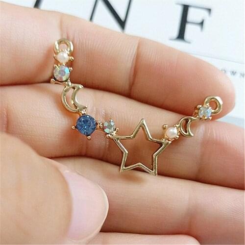 2019 New Zinc Alloy Rhinestone Xingyue Necklace Charms DIY Handmade Making Hair Earring Jewelry Pendant Material Accessories
