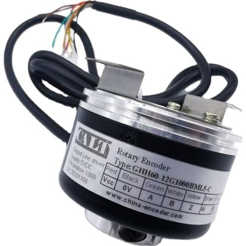 BHG Hollow encoder 1000ppr 60mm outer 12mm shaft Incremental encoder RS422 Optical encoder