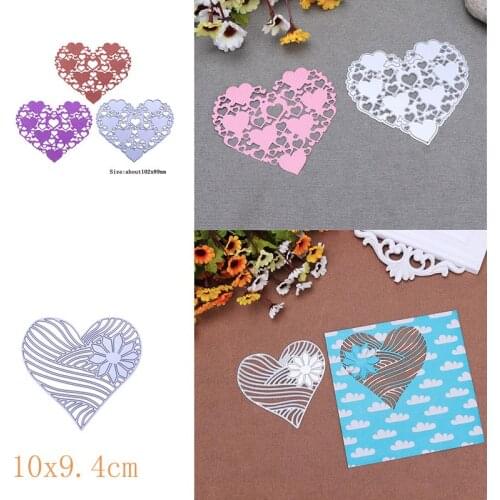 Cutting Dies Heart Shape Valentines Exclusive Metal Cutting Dies for DIY Scrapbooking Album Embossing Paper Cards Making Crafts