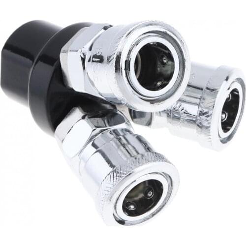 Durable Multifunction High Speed Steel Pneumatic Fittings Three Way 1/4" Air Hose Quick Connector