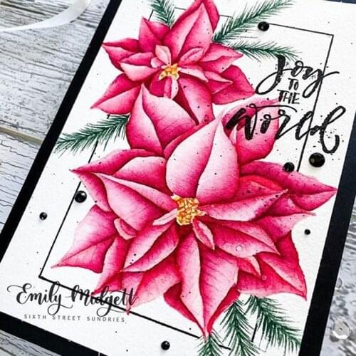 Happy Holidays Christmas Flowers Snowflake Transparent Silicone Clear Stamp For Scrapbooking DIY Craft Decoration Soft Stamp