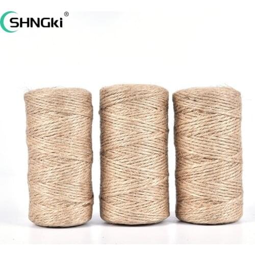 100m Natural Jute Baker Twine Burlap String Hemp Rope Party Wedding Gift Wrapping Cords Thread DIY Scrapbooking Florists Craft