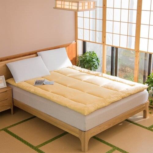 Feather velvet mattress thicken student dormitory single double mat folded bed mattress goose duck down quality home furniture