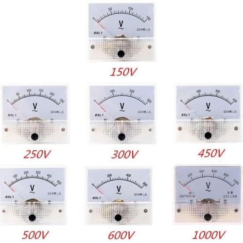 85L1 Pointer AC Voltmeter Class 2.5 Analog Voltage Voltmeter Panel Meter 0-150V 250V 300V 450V 500V 600V 1000V Dropshipping