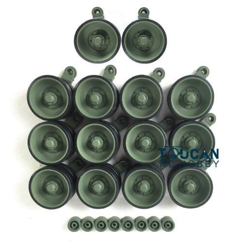 1/16 Heng Long Leopard2A6 Camouflage Metal Road Wheels W/ Suspention Bars 3889 TH00436-SMT4