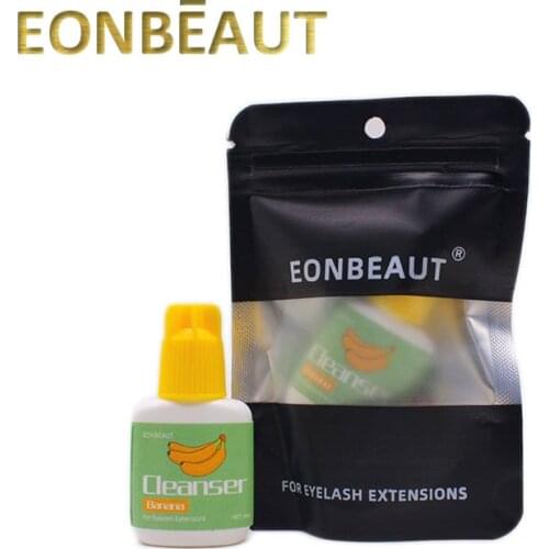 1Bottle EONBEAUT Eyelash Extension Glue Tools Natural Banana Scent Lash Cleanser 10ml Liquid For Lashes Eyelash For Professional