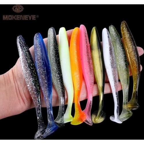 30/60/100pc Soft Lure Shad T Tail Jigging Wobbler Silicone Bait Sea Worm Swimbait Streamer Silicone Lure Spinnerbait Accessories