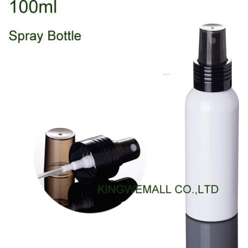 300pcs 100ML Spray bottle Small Refillable Atomizer 100cc Plastic PET Perfume Bottle with bronzing anodized Aluminum Sprayer