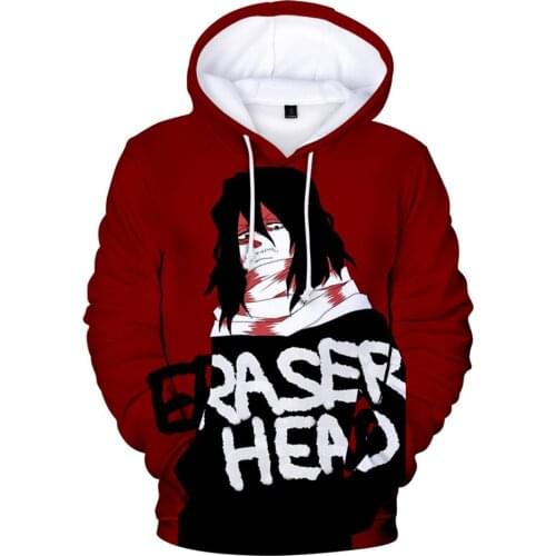 My Hero Academia Shota Aizawa 3D Fashion Fall Winer Suit Hoodies Sportswear Hooded Youthful Kawaii Women/Men The hooded
