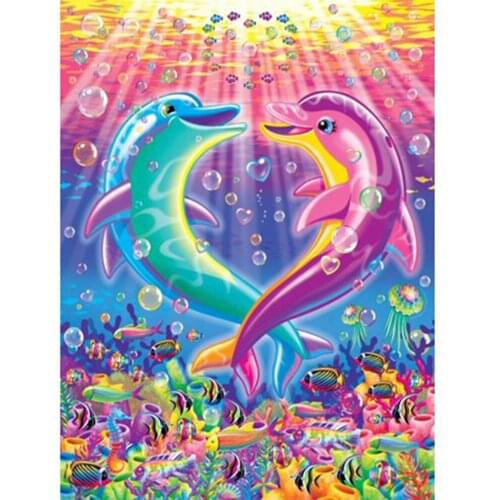 5D DIY square/round Diamond Painting dolphin Cross Stitch Diamond Embroidery Pattern Rhinestone home decor J1052