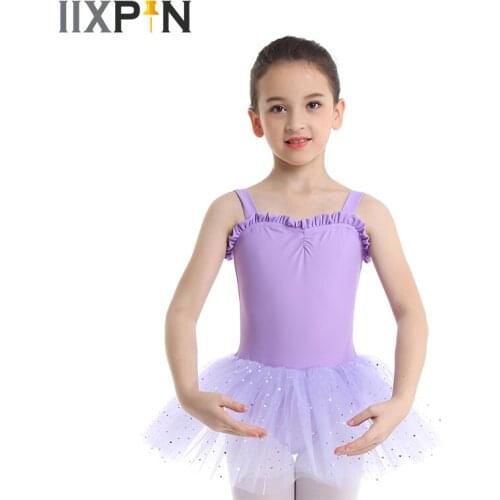 Girls Sweetheart Ballet Tutu Dress Sleeveless Ruffled Sweetheart Ballet Dance Gymnastics Leotard Tutu Dress For Children Dance