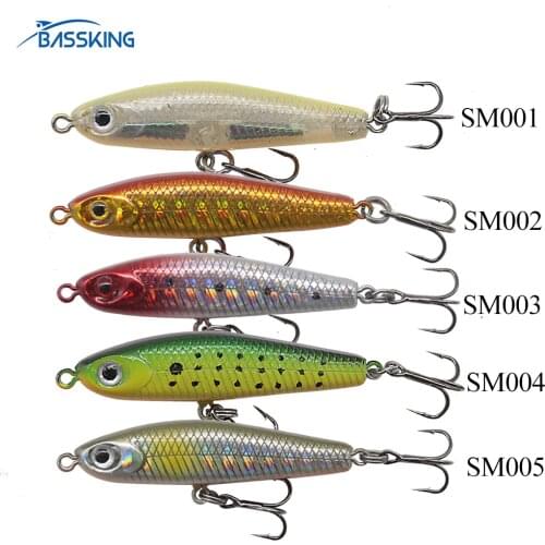 BASSKING Sinking Pencil Bait 40mm 3.5g Fishing Lure Carp Fishing Wobbler Peche Iscas Artificial Para Pesca Leurre Pencil Lure