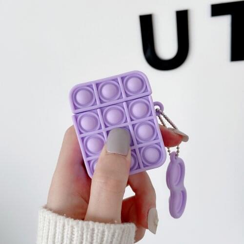 For Airpods Case Pop Cute Reliver Stress Pop Bubble Silicone Cover Case for Apple Airpods Pro 1 2 Air pods Pro Bubble Fidget