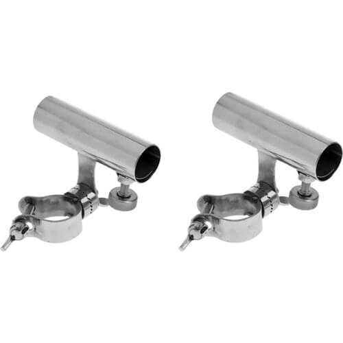 2 Pcs Stainless Steel Fishing Rod Holder Mountable Boat Rod Holder Accessories
