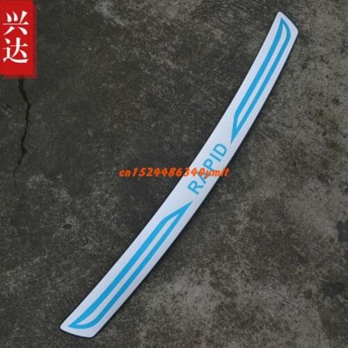 For Skoda Rapid 2013 2014 2015 2016 High Quality Stainless Steel Rear Windowsill Panel,rear Bumper Protector Sill Car-styling