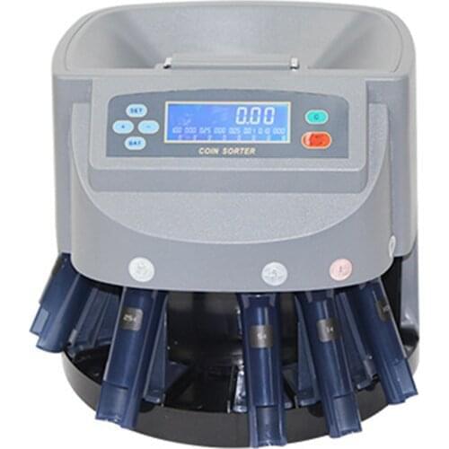 Electronic Coin Sorter Counter Counting Sorting Machine Countable USD Coins with Multi-Functional 7 Digit LED Display