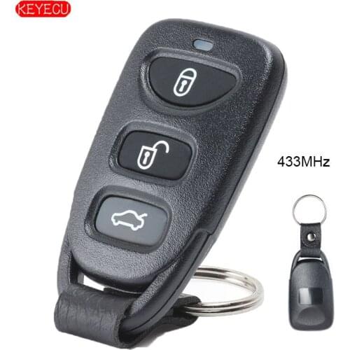 KEYECU Car Remote Control Key Fob 3 Button 433MHz for Hyundai Sonata 2005-2009