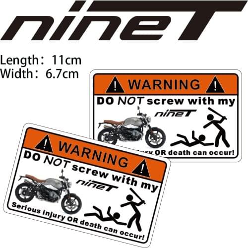 KODASKIN Motorcycle Cheap 2D Creative Warning Sticker Decal for BMW R nineT