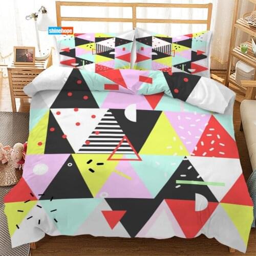 3 Pcs Luxury Duvet Cover Set Fashion Abstract Bedding Sets Comforter Duvet Cover Pillowcase Home Textiles