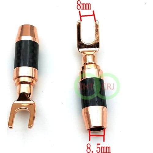 Copper plating Plated Speaker Spade Plug Banana Plug Screw Type Audio connector New
