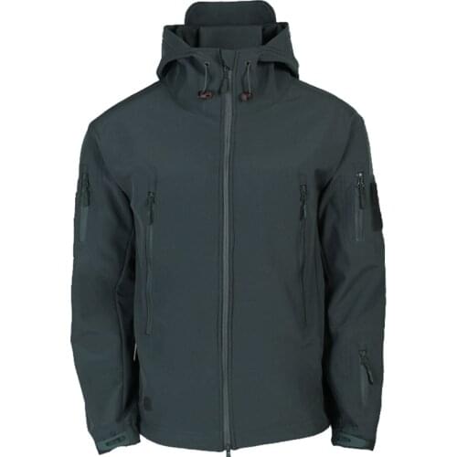 Men Waterproof Windproof Tactical Shark Skin Soft Shell Jacket Military Bomber Hooded Combat Jackets Coats Quick Dry Fashion