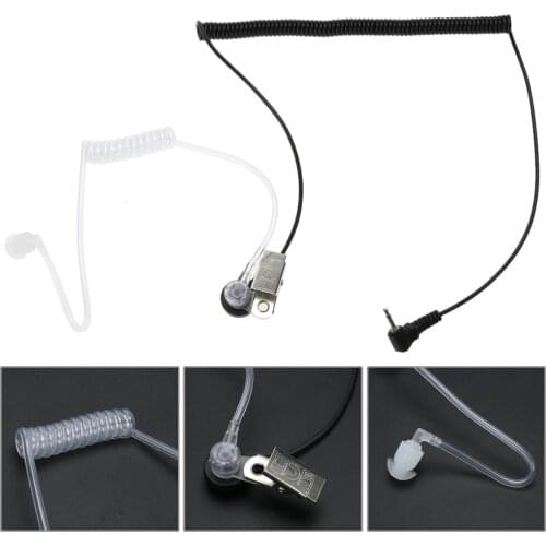 Air Tube Headset Earpiece Cables 1 PIN 2.5mm Covert Acoustic Tube Earpiece Earphone for Motorola 2way Radios